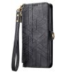 Samsung Galaxy A41 Geometric Zipper Wallet Leather Phone Case - 2