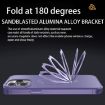iPhone XS Max MagSafe Metal Holder Frosted Translucent Phone Case - Dark Purple - 6