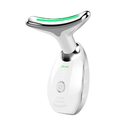 Electrical Neck Massager & Face Beauty Device - Oval Style (White) - 1