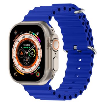 Ocean Silicone Watch Band for Apple Watch 49mm/45mm/44mm - Sapphire Blue - 1