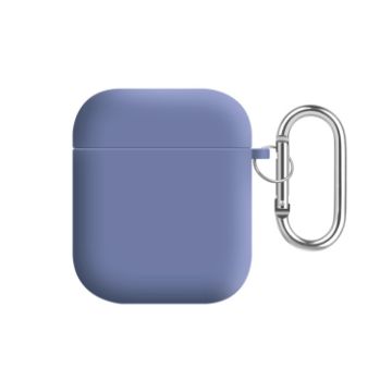 Picture of For AirPods 2 / 1 PC Lining Silicone Bluetooth Earphone Protective Case (Lavender Grey)