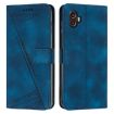 Samsung Galaxy Xcover 6 Pro Leather Phone Case with Lanyard - Blue - 1