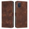 Samsung Galaxy M51 Leather Phone Case with Lanyard - Brown - 1