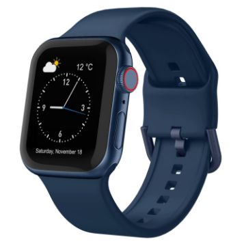 Apple Watch Series 6 44mm Silicone Watch Band - Abyss Blue - 1