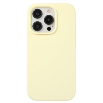 iPhone 14 Pro Liquid Silicone Phone Case - Milky Yellow - 1
