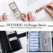 A6 PU Leather Color Printing Notebook Zipper Bag Binder Daisy Black - 5