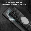Samsung Galaxy S23 Ultra 5G Carbon Fiber MagSafe Phone Case (Black Red) - 3