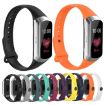 Samsung Galaxy Fit SM-R370 Silicone Glossy Nail Button Watch Band - Black - 5