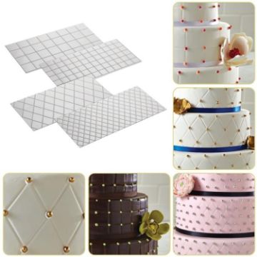 DIY Cake Mold Plaid Pattern 57051 - 2 Sets - 1
