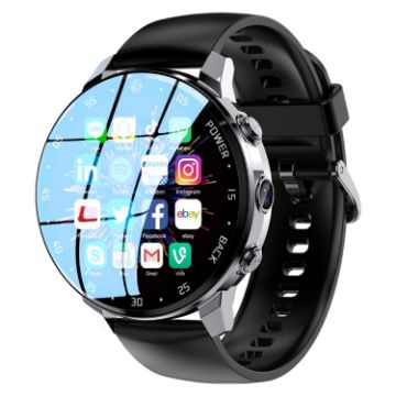 IP67 Waterproof 4G Android Smart Watch, Face Recognition, GPS - Black - 1