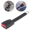 25cm Car Seat Belt Extension Snap Button, Black - 1