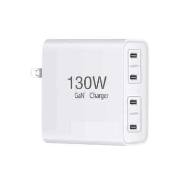GaN130W 4-Port USB-C PD65W / PD30W Charger - US Plug - 1