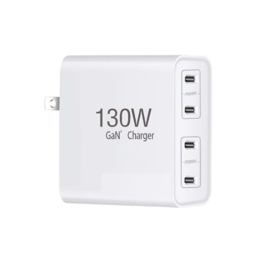 GaN130W 4-Port USB-C PD65W / PD30W Charger - US Plug - 1