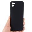 Black Liquid Silicone Phone Case for Motorola Moto E22s - 5