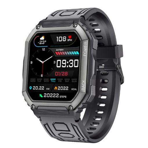 KR06 Waterproof Pedometer Sport Smart Watch, Heart Rate & Blood Pressure Monitoring - 1