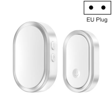 CACAZI A99 Smart Remote Control Doorbell - EU Plug (Silver) - 1