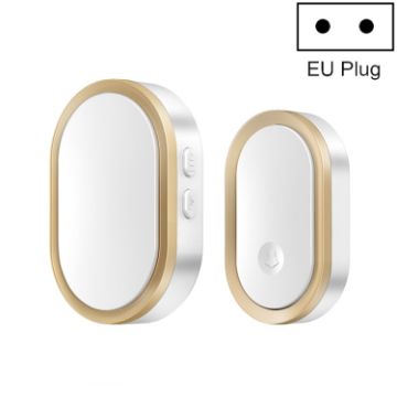 CACAZI A99 Smart Remote Control Doorbell Elderly Pager EU Plug Golden - 1
