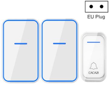CACAZI A68-2 Wireless Doorbell, EU Plug, White - 1