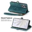 Green Geometric Zipper Wallet Leather Phone Case - For Honor 90 - 4