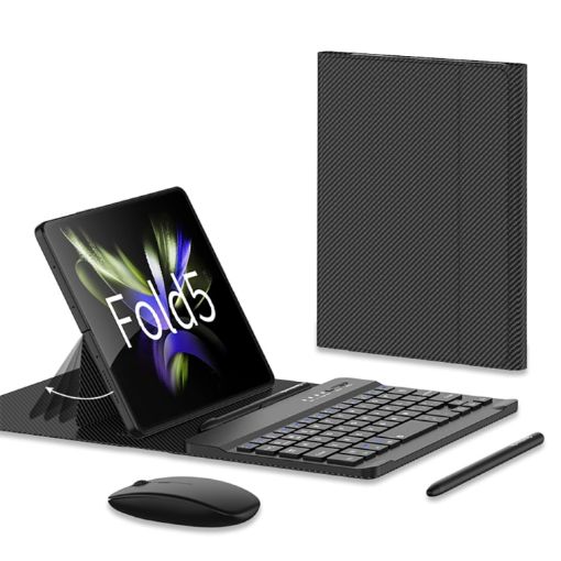 Samsung Galaxy Z Fold5 GKK Bluetooth Keyboard Leather Case - 1