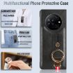 Tecno Phantom V Fold Leather Back Phone Case (Black) - 5