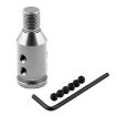 Car Threaded Shifter Gear Shift Knob Adapter 12 x 1.25 - Silver - 2