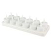 Picture of 12 PCS Flameless LED Tealight Flicker Candle Light, Rechargeable Home Decoration Light with Charging Board