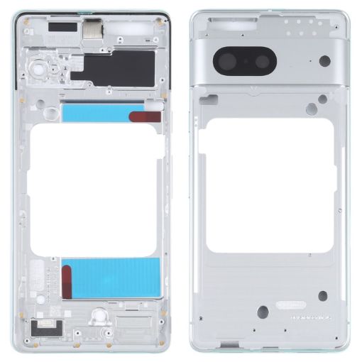 Google Pixel 7 Front Housing LCD Frame Bezel Plate - Silver - 1
