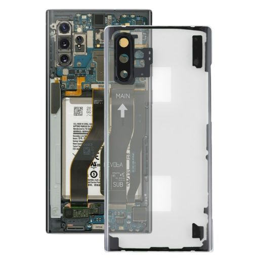 Samsung Galaxy Note 10+ N975 Transparent Battery Back Cover with Camera Lens Cover - 1