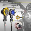 Universal Rotating LED Dual-color Turn Signal Light (Amber Yellow + Blue) - 6