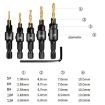 5 PCS Countersink Woodworking Drill Bit Set Hexagon Screw Tool - 6