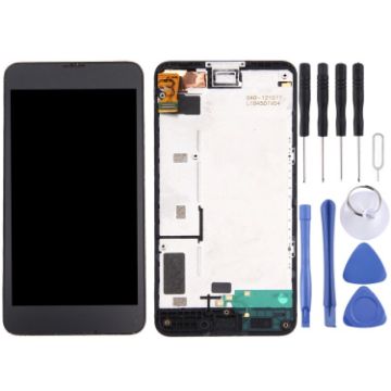 LCD Display + Touch Panel with Frame for Nokia Lumia 630 / 635 - Black - 1