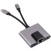 NK-1056Pro 3 in 1 Adapter - Charging + Ethernet + 3.5mm Earphone - 1