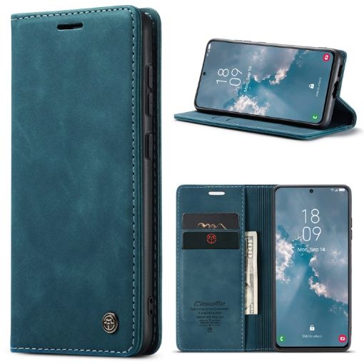 Samsung Galaxy S23 5G CaseMe 013 Blue Leather Phone Case - 1