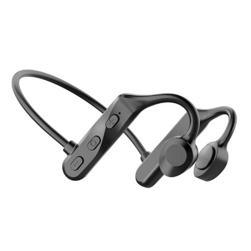 K69 Bluetooth Headset Sound Conduction Binoconic Earphone - Black - 1