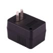 110V to 220V 50W AC Power Socket Adapter, EU/US Plug to US Plug - Black - 3