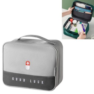 Thickened Large-Capacity Medicine Box Storage Bag (Gray) - 1