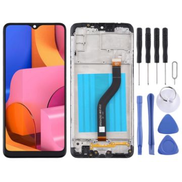Samsung Galaxy A20s LCD Screen Digitizer Assembly with Frame - Black - 1