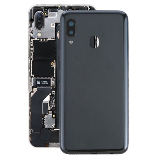 Galaxy A20e Battery Back Cover with Side Keys - Black - 1