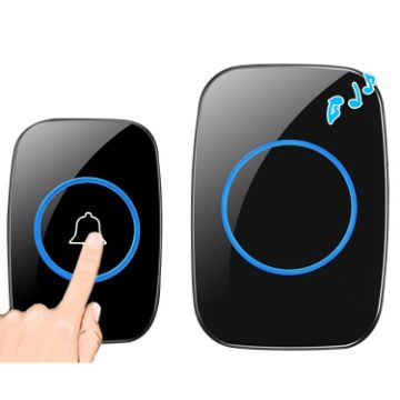 CACAZI A10 Wireless Doorbell - Long Range, Waterproof LED Light - 1