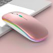 RGB Backlit Silent Bluetooth Wireless Mouse - Rose Gold - 1