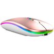 RGB Backlit Silent Bluetooth Wireless Mouse - Rose Gold - 2