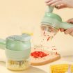 Handheld Electric Vegetable Cutter Set Garlic Chopper - 4 in 1 - 1