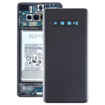 Galaxy S10+ Battery Back Cover with Camera Lens - Black - 1