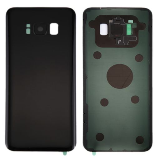 Galaxy S8 / G950 Battery Back Cover with Camera Lens & Adhesive - Black - 1