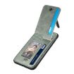 Carbon Fiber Vertical Flip Zipper Phone Case for iPhone SE 2022/2020/7/8 - Green - 3