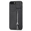 iPhone SE 2022/2020/7/8 Carbon Fiber Vertical Flip Zipper Phone Case - 2