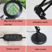 8X Magnifying Glass Lamp Beauty Nail Tattoo Repair Office Reading Lamp Black - 6