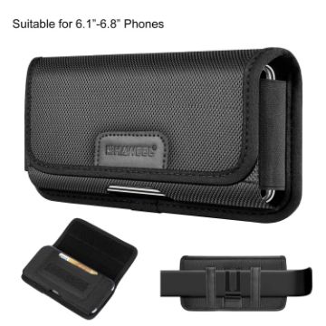 HAWEEL Nylon Phone Belt Clip Pouch - Black - 1