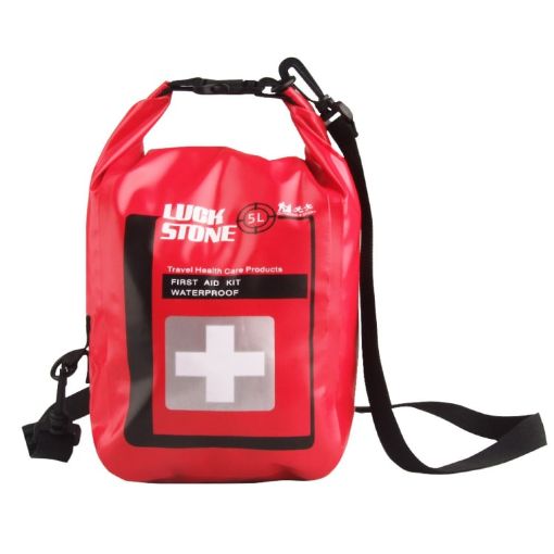 LUCKSTONE 5L Outdoor Adventure First Aid Waterproof Shoulder Bag - Red - 1